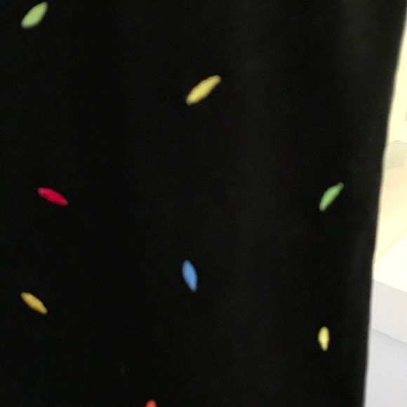 COLDWATER CREEK Cotton Cropped Embroidered Pants Black Capri Plus Size 16 - Picture 3 of 16